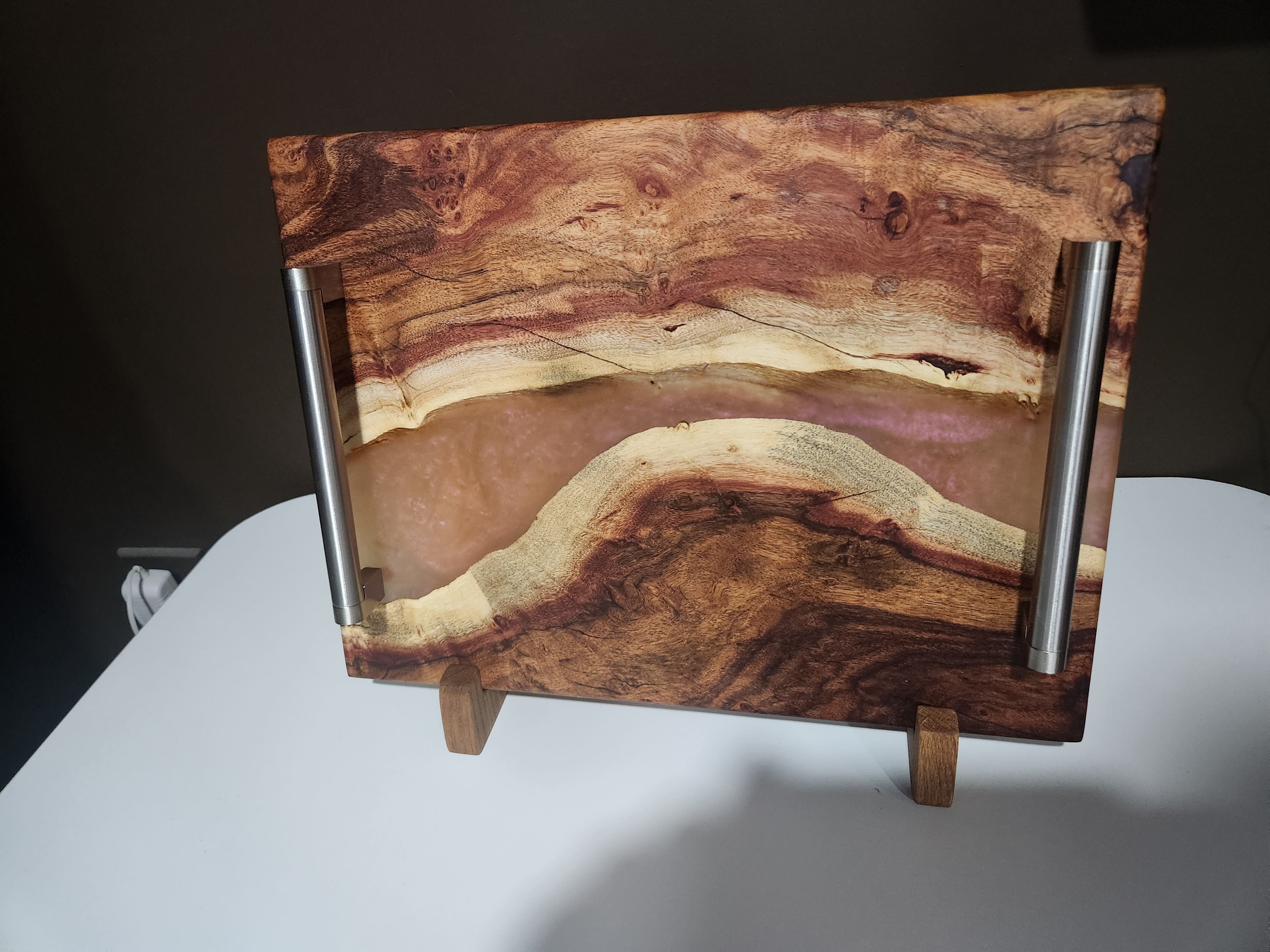 Burl Wood Epoxy Serving Tray
